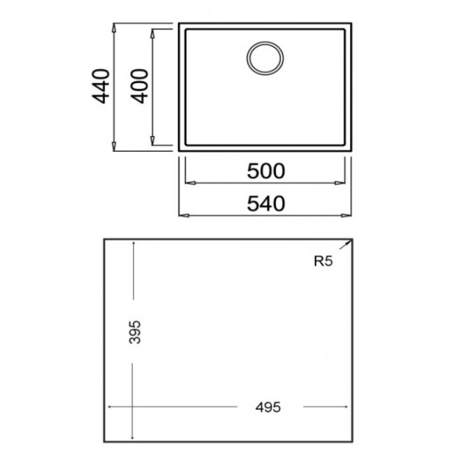 Teka Square 50.40 TG Flush-mounted sink Rectangular Teka Square 50.40 TG Flush-mounted sink Rectangular