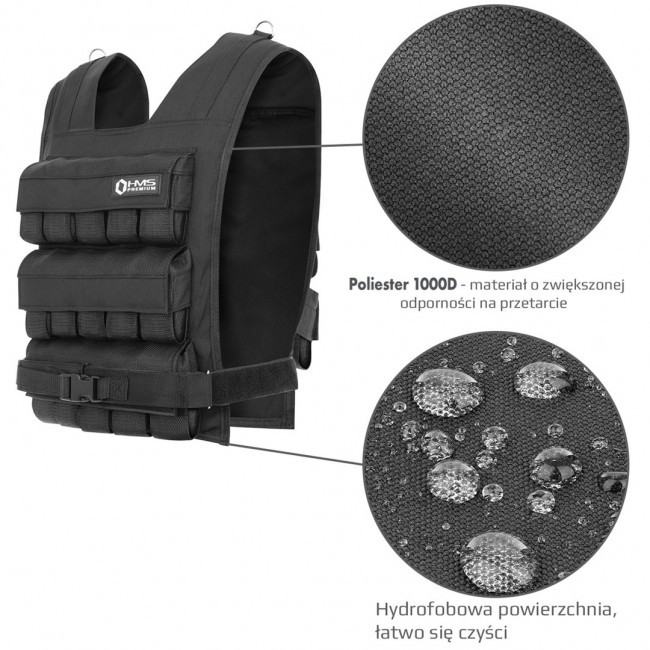 HMS Fitness KTO30 weighted vest Steel Black HMS Fitness KTO30 weighted vest Steel Black