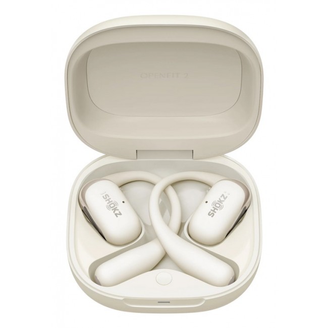 SHOKZ OpenFit 2 Headphones Wireless Ear-hook Calls/Music/Sport/Everyday Beige