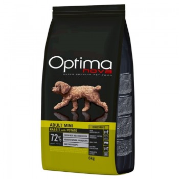 OPTIMANOVA Adult Mini Digestive Rabbit & Potato - dry dog food - 6kg