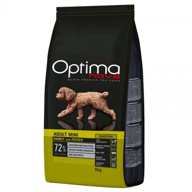 OPTIMANOVA Adult Mini Digestive Rabbit & Potato - dry dog food - 6kg OPTIMANOVA Adult Mini Digestive Rabbit & Potato - dry dog food - 6kg