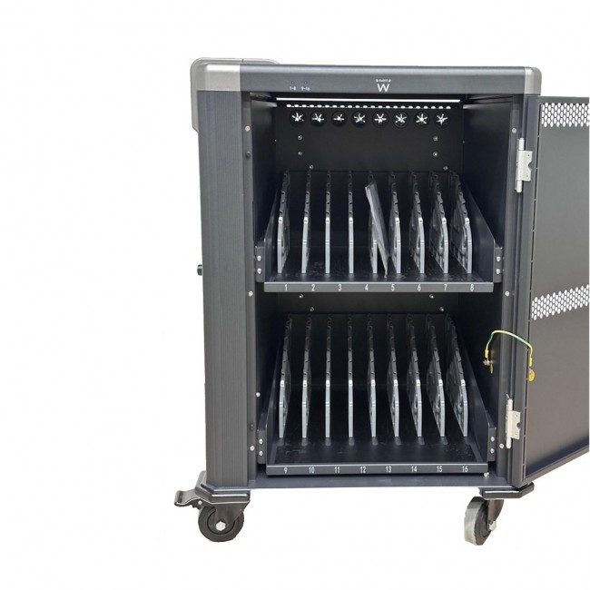 Ewent EW1703 portable device management cart/cabinet Black, Grey