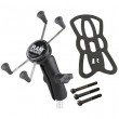 RAM Mounts X-Grip Large Phone Mount with Motorcycle Handlebar Clamp Base RAM Mounts X-Grip Large Phone Mount with Motorcycle Handlebar Clamp Base