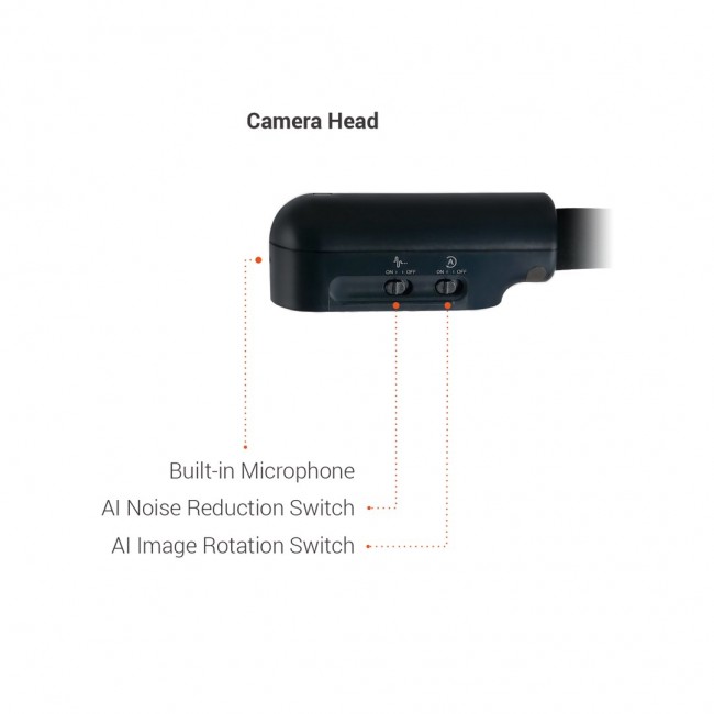 AVer U70i document camera Black 25.4 / 3.06 mm (1 / 3.06