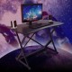 Techly Gaming Desk for PC with Angular Ergonomic Edge Black Techly Gaming Desk for PC with Angular Ergonomic Edge Black