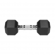 REBEL ACTIVE Rubber-coated cast iron dumbbells 2x6 kg