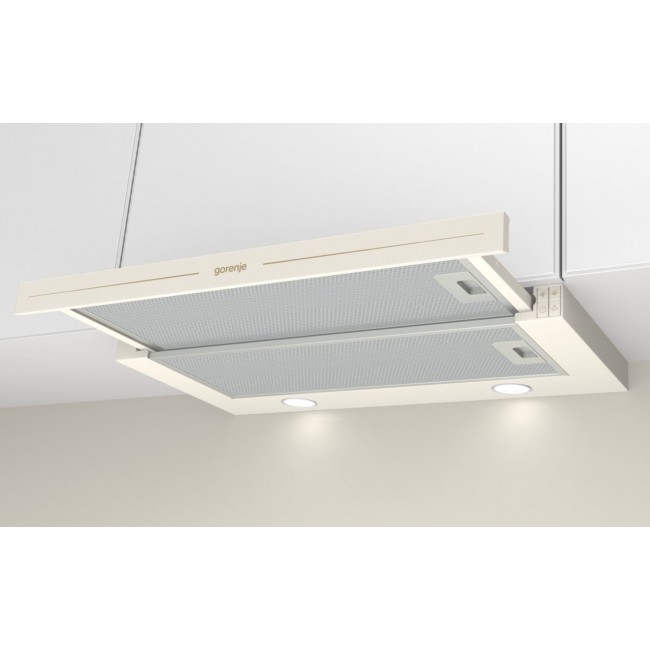 Gorenje BHP62CLI cooker hood Semi built-in (pull out) Ivory 435 m /h