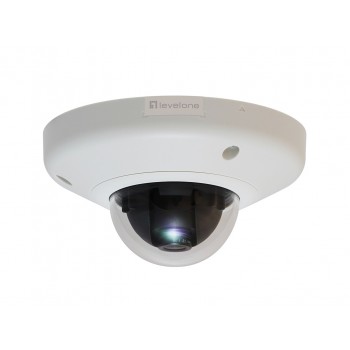 LevelOne HUBBLE Fixed Dome IP Network Camera, 3-Megapixel, 802.3af PoE, Vandalproof