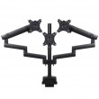 Maclean MC-811 Monitor Bracket Desk Mount Holder For 3 LCD LED Monitors USB 17'' - 27