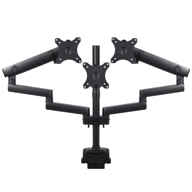 Maclean MC-811 Monitor Bracket Desk Mount Holder For 3 LCD LED Monitors USB 17'' - 27