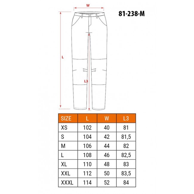 HD Slim Work Trousers, Belt, Size M HD Slim Work Trousers, Belt, Size M