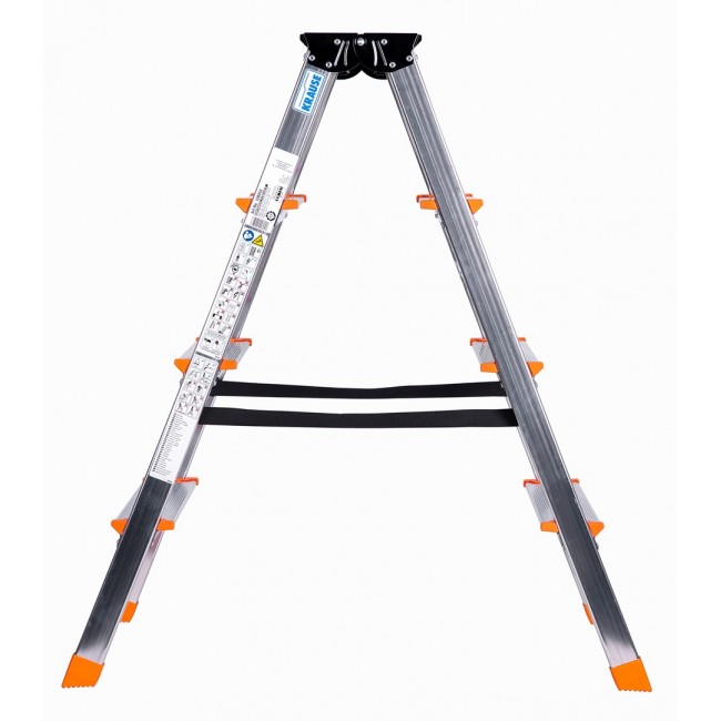 Krause Dopplo double-sided step ladder silver Krause Dopplo double-sided step ladder silver