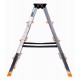 Krause Dopplo double-sided step ladder silver Krause Dopplo double-sided step ladder silver