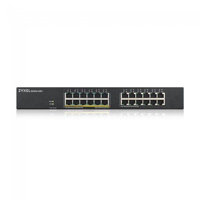 Zyxel GS1900-24EP Managed L2 Gigabit Ethernet (10/100/1000) Power over Ethernet (PoE) Black Zyxel GS1900-24EP Managed L2 Gigabit Ethernet (10/100/1000) Power over Ethernet (PoE) Black