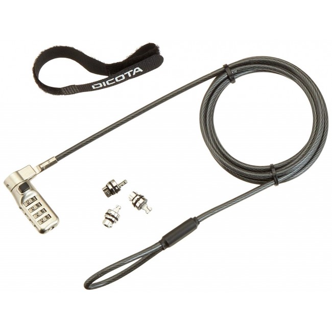 DICOTA D31713 cable lock Black 2 m DICOTA D31713 cable lock Black 2 m