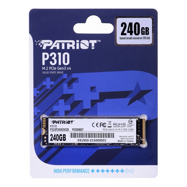 SSD Patriot P310 240GB M.2 2280 SSD Patriot P310 240GB M.2 2280