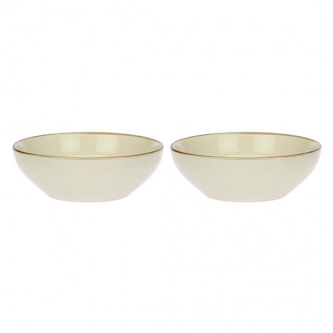 Set of 2 Concerto Avorio Salad Bowls - Ivory, 26 cm