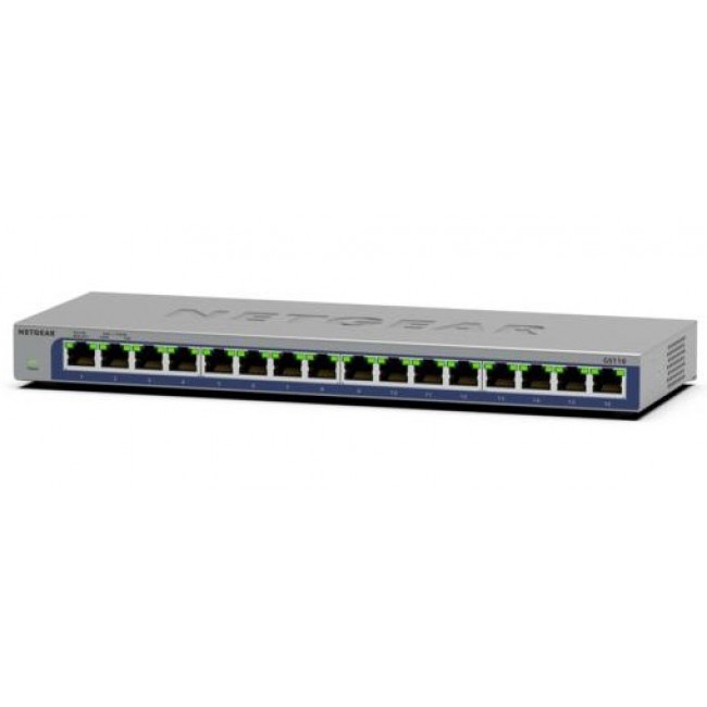 NETGEAR GS116 Unmanaged L2 Gigabit Ethernet (10/100/1000) Black NETGEAR GS116 Unmanaged L2 Gigabit Ethernet (10/100/1000) Black