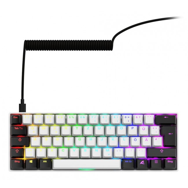 Sharkoon SGK50 S4 keyboard Home USB QWERTZ German White