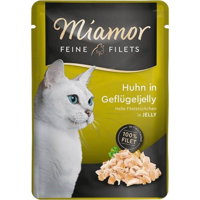 MIAMOR Feine Filets Chicken with poultry jelly - wet cat food - 100g MIAMOR Feine Filets Chicken with poultry jelly - wet cat food - 100g