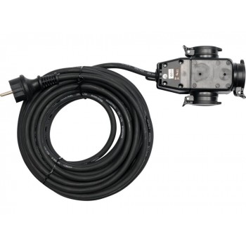 Yato YT-8116 power extension 10 m 3 AC outlet(s) Indoor/outdoor Black