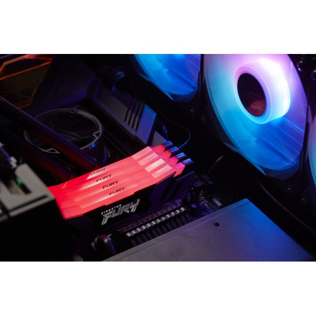 Kingston Technology FURY 16GB 7200MT/s DDR5 CL38 DIMM (Kit of 2) Renegade RGB XMP Kingston Technology FURY 16GB 7200MT/s DDR5 CL38 DIMM (Kit of 2) Renegade RGB XMP