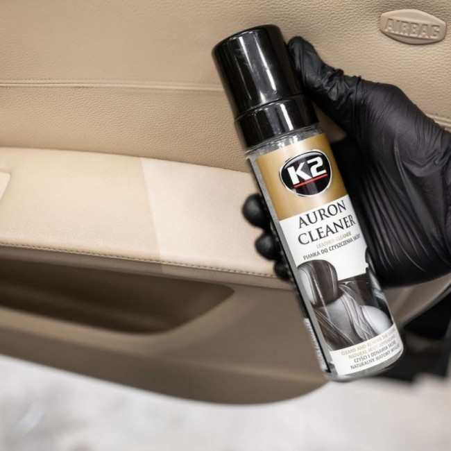 K2 AURON kit (Auron Cleaner+Auron Protectant+Auron Brush + microfibre) - leather cleaning and care kit