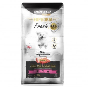 BIOFEED Euphoria Fresh Junior Mini & Small Turkey with rabbit - dry dog food - 2kg