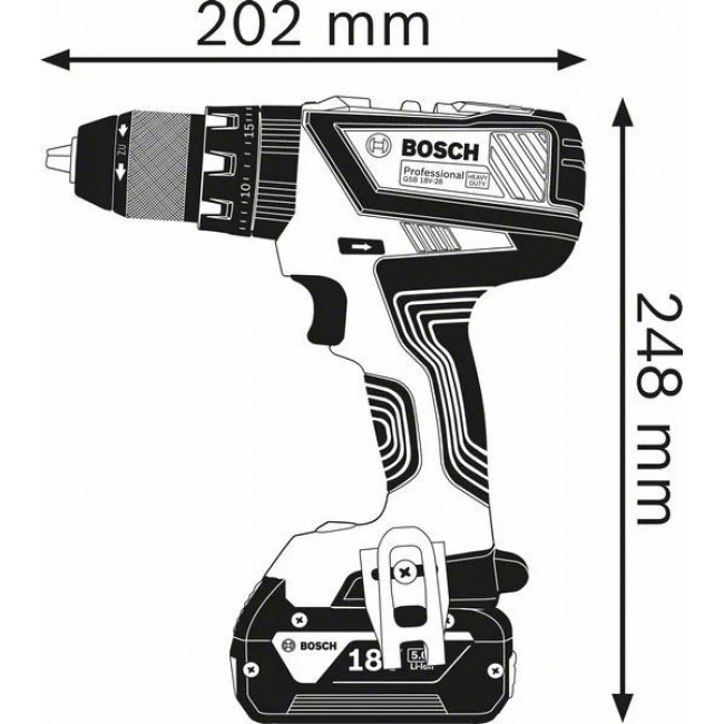 Bosch Akku-Bohrschrauber 12 V Li-Ion 1300 RPM Black, Blue, Red