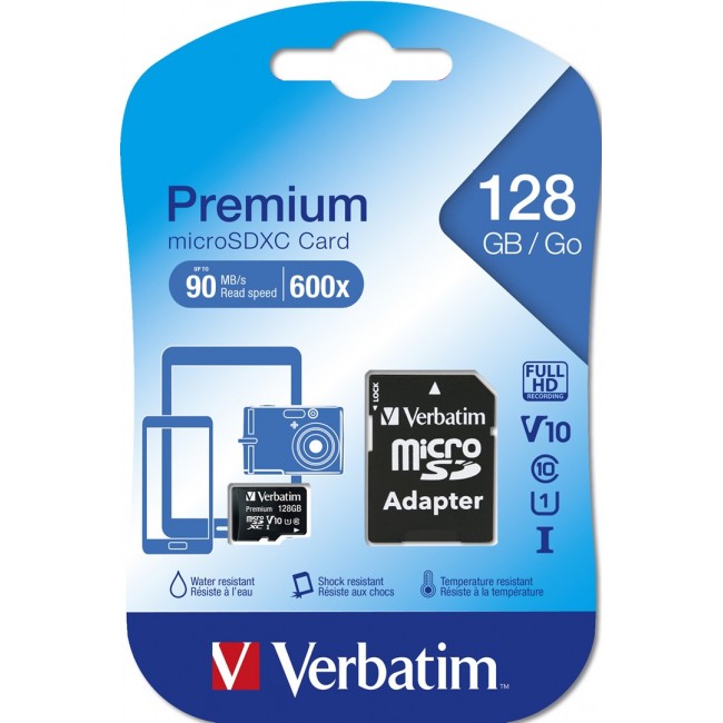 Verbatim Premium 128 GB MicroSDXC UHS-I Class 10