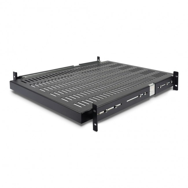 StarTech.com 2U Sliding Server Rack Mount Shelf - 20 to 30in Adjustable Mounting Depth - Vented - 50lb - Heavy Duty Universal 19 Rack Shelf for Equipment Rack - 24in Deep