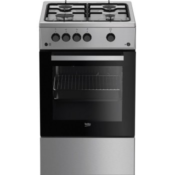 Beko FSG52020FX cooker Freestanding cooker Gas Inox