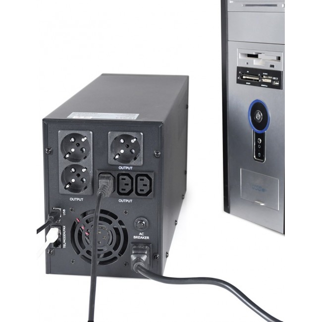 Gembird EG-UPS-036 uninterruptible power supply (UPS) Line-Interactive 3 kVA 1800 W 6 AC outlet(s)