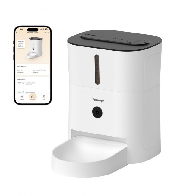 SPONGE Pet Feeder Smart Camera - smart pet food dispenser 3l SPONGE Pet Feeder Smart Camera - smart pet food dispenser 3l