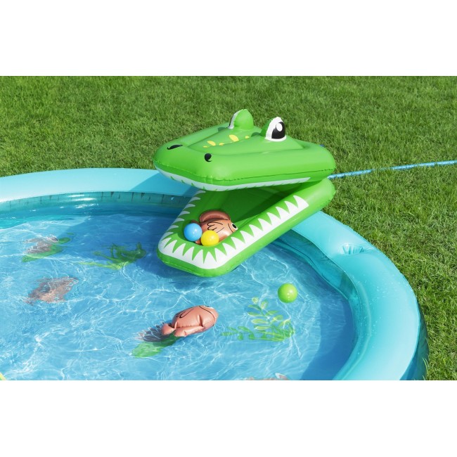 Bestway Crocodile Cove Kids Inflatable Water Play Center and Pool 2.24 m x 1.81 m x 72 cm