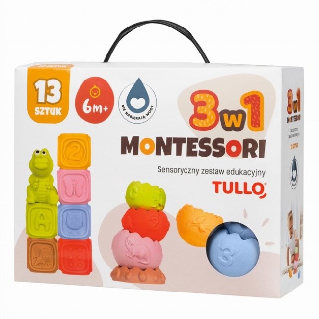 Tullo Sensory blocks Montessori educational set, 13 pieces Tullo Sensory blocks Montessori educational set, 13 pieces