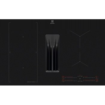 Induction hob with built-in extractor ELECTROLUX ECC83443CZ SaphirMatt black matt 80 cm