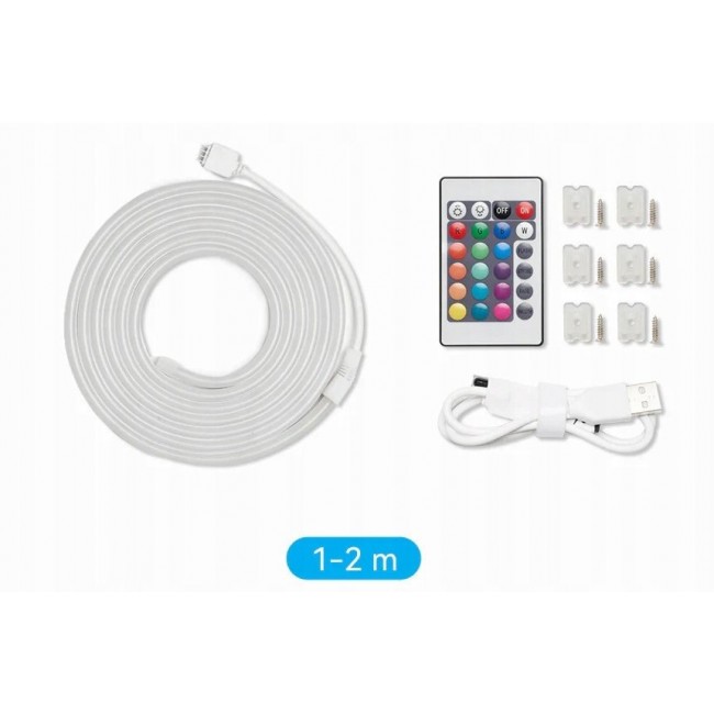 Vention Silicone Neon LED strip with remote control, 12V, 2m