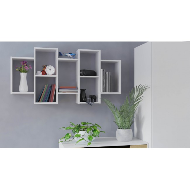 Wall-hung bookcase Bilbao 7.0 Wall Shelves White