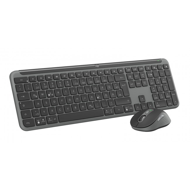 Logitech 920-012504 keyboard Mouse included Office RF Wireless + Bluetooth QWERTZ German Graphite