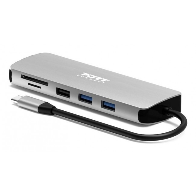 Port Designs 900164 laptop dock/port replicator Wired USB 3.2 Gen 1 (3.1 Gen 1) Type-C Stainless steel