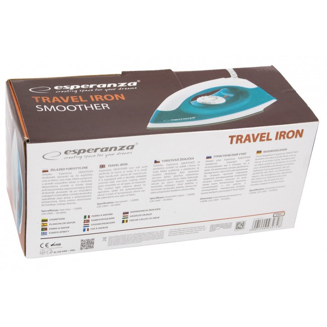 Esperanza EHI001 Dry iron Non-stick soleplate 1200 W Blue, White