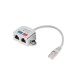 Lanberg adapter lan rj45/2x rj45 ftp splitter ad-0026-s