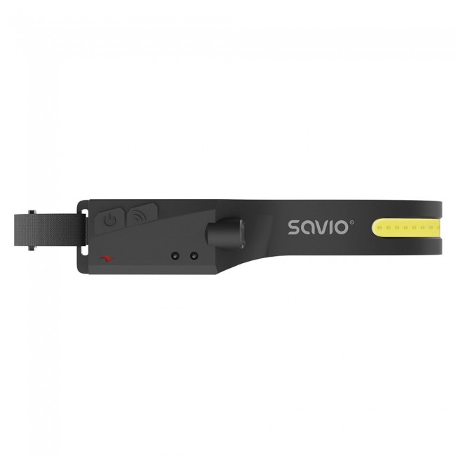 Savio FL-02 LED headlamp with motion sensor, USB-C, 350 lm, range 80m