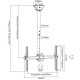 Techly 37-70 Telescopic Ceiling Long Support LED TV LCD
