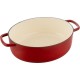 BALLARINI BELLAMONTE OVAL CAST IRON POT 75003-566-0 - 5.5 LTR RED