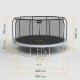 REBEL ACTIVE TRAMPOLINE PRO 15FT/457CM