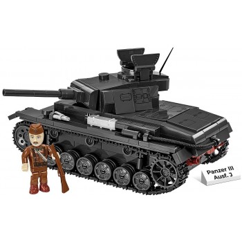 COBI 2289 Historical Collection WWII Panzer III Ausf.J Panzerkampfwagen III - German Medium Tank 590 Bricks