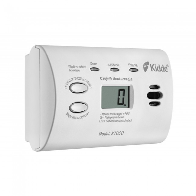 Carbon monoxide detector Kidde K7DCO with display White