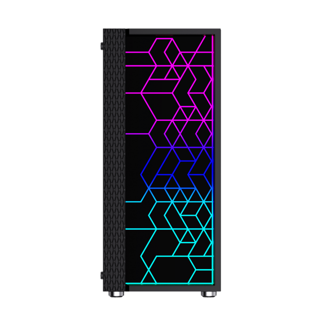 Gembird Fornax 2500 ARGB Gaming ATX computer case, Midi Tower, backlight, Black